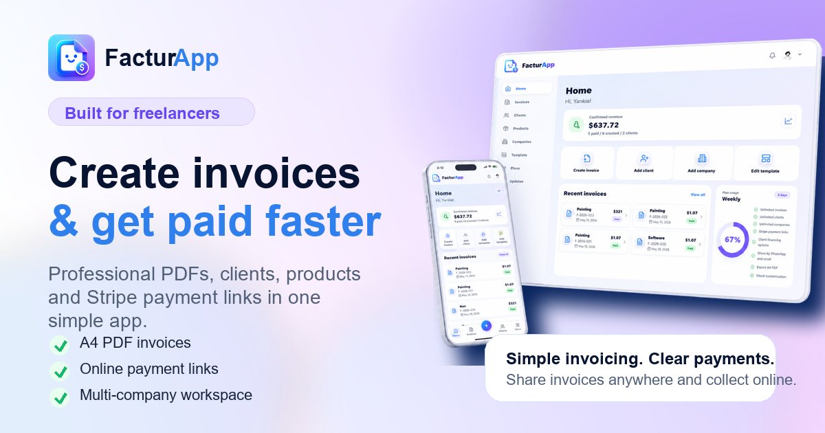 facturapp: does the homepage clearly explain the invoicing app i built?